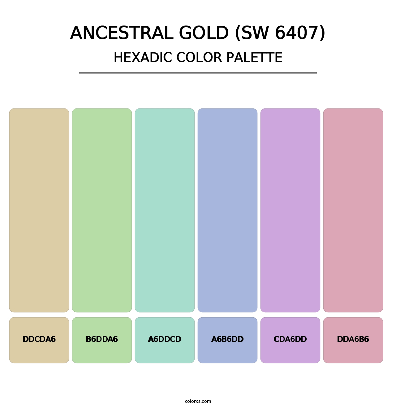 Ancestral Gold (SW 6407) - Hexadic Color Palette