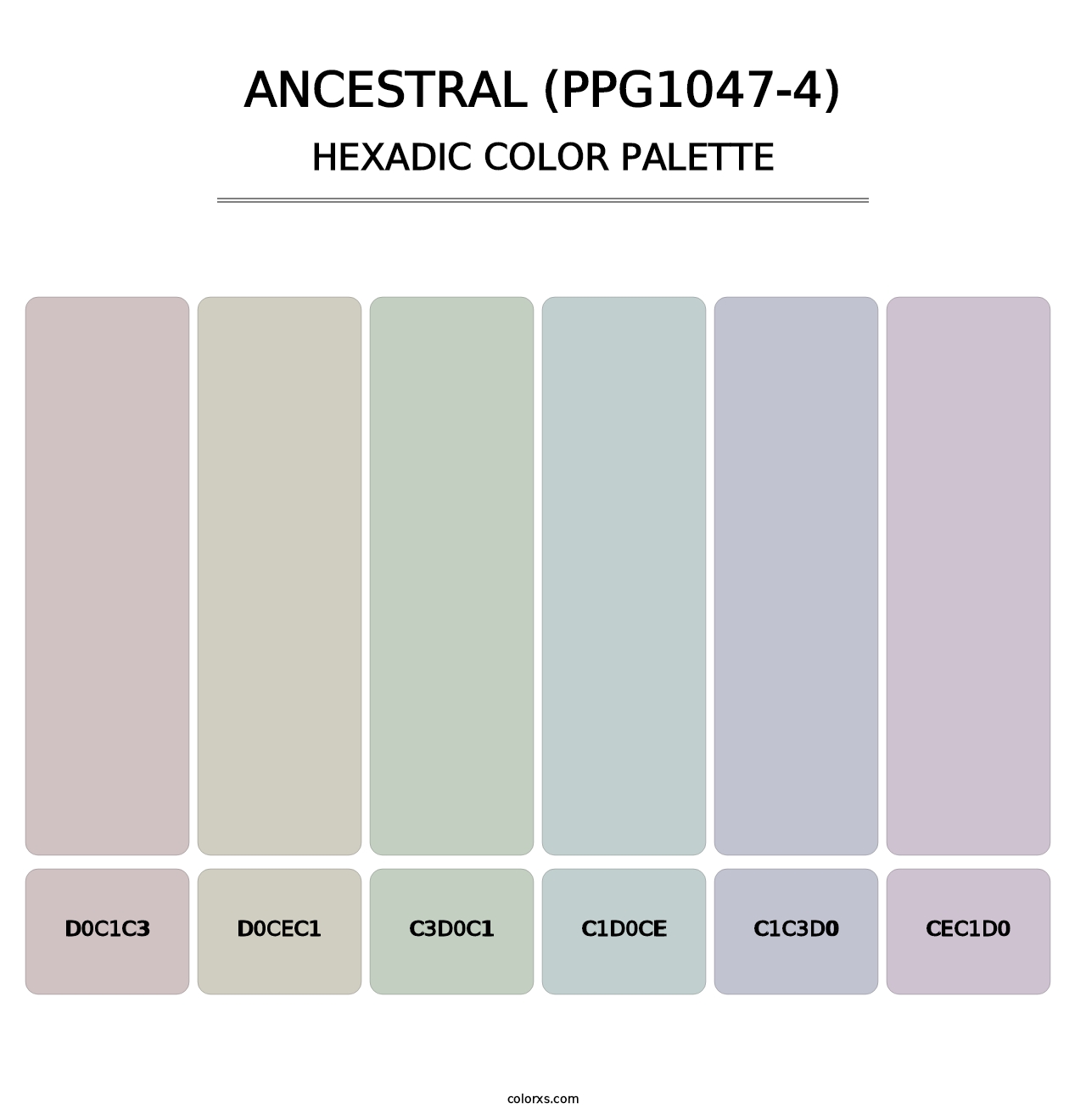 Ancestral (PPG1047-4) - Hexadic Color Palette