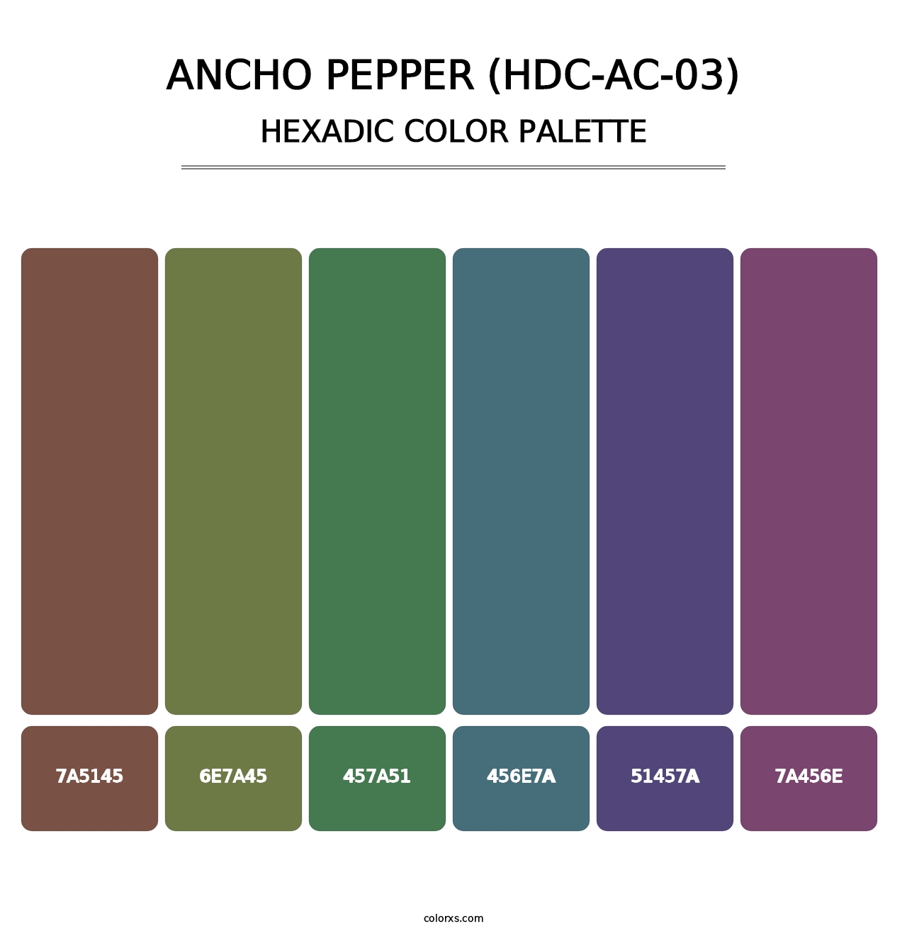 Ancho Pepper (HDC-AC-03) - Hexadic Color Palette