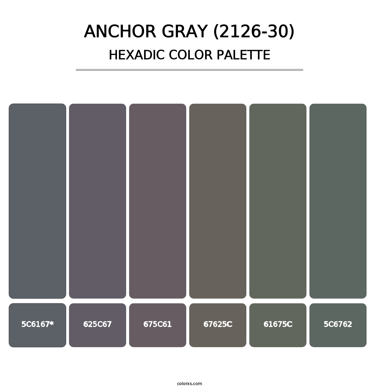 Anchor Gray (2126-30) - Hexadic Color Palette