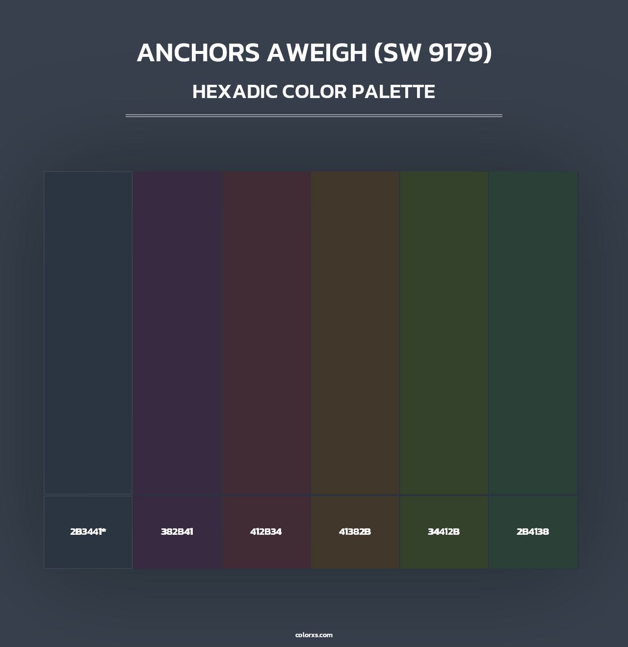 Anchors Aweigh (SW 9179) - Hexadic Color Palette