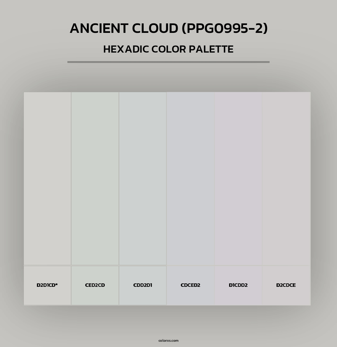 Ancient Cloud (PPG0995-2) - Hexadic Color Palette