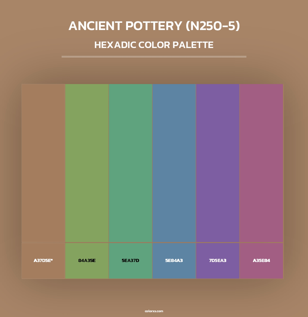 Ancient Pottery (N250-5) - Hexadic Color Palette