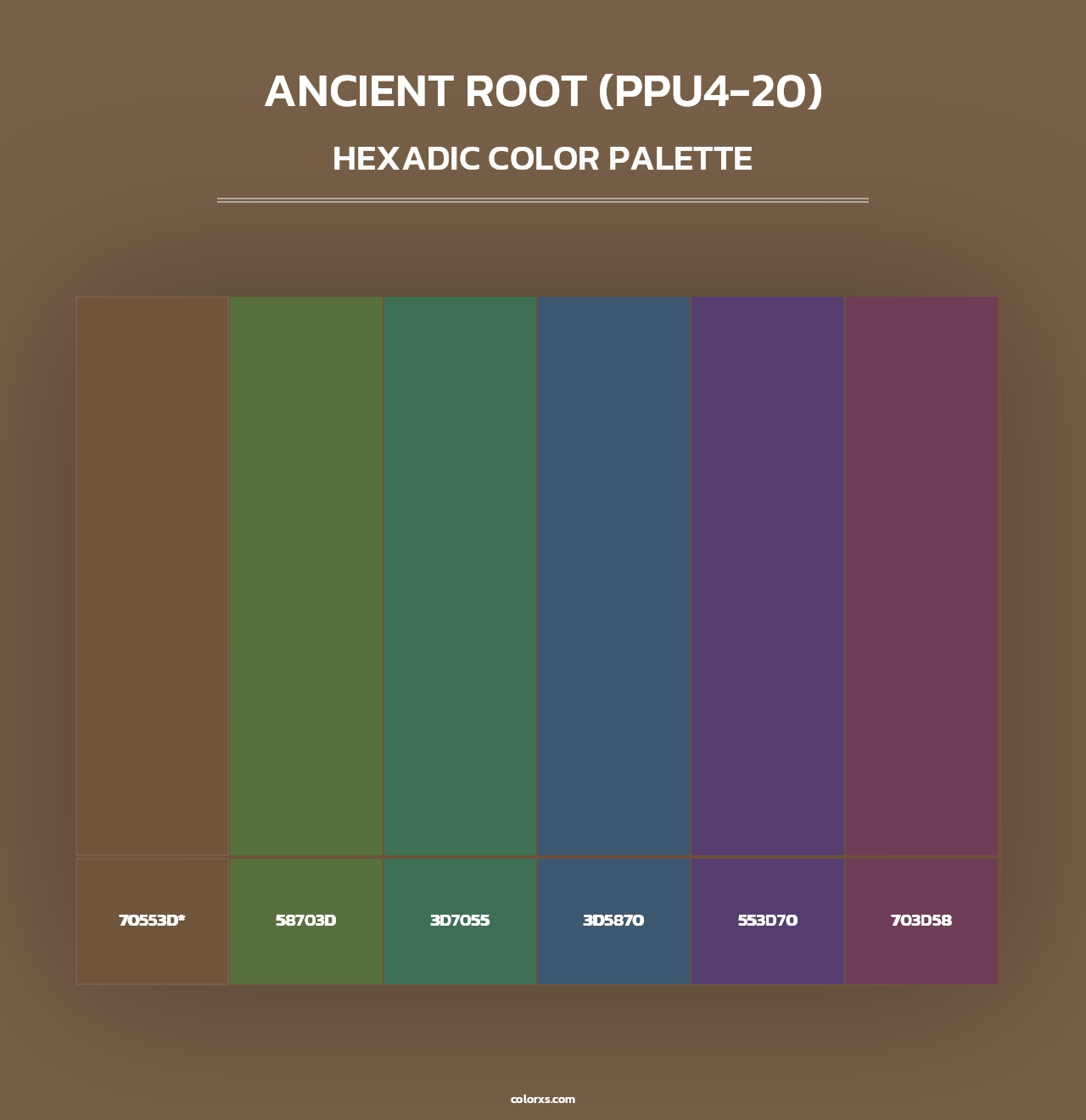 Ancient Root (PPU4-20) - Hexadic Color Palette