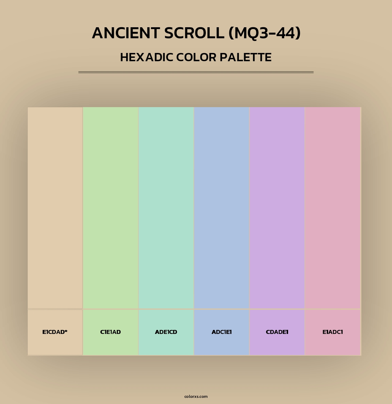 Ancient Scroll (MQ3-44) - Hexadic Color Palette