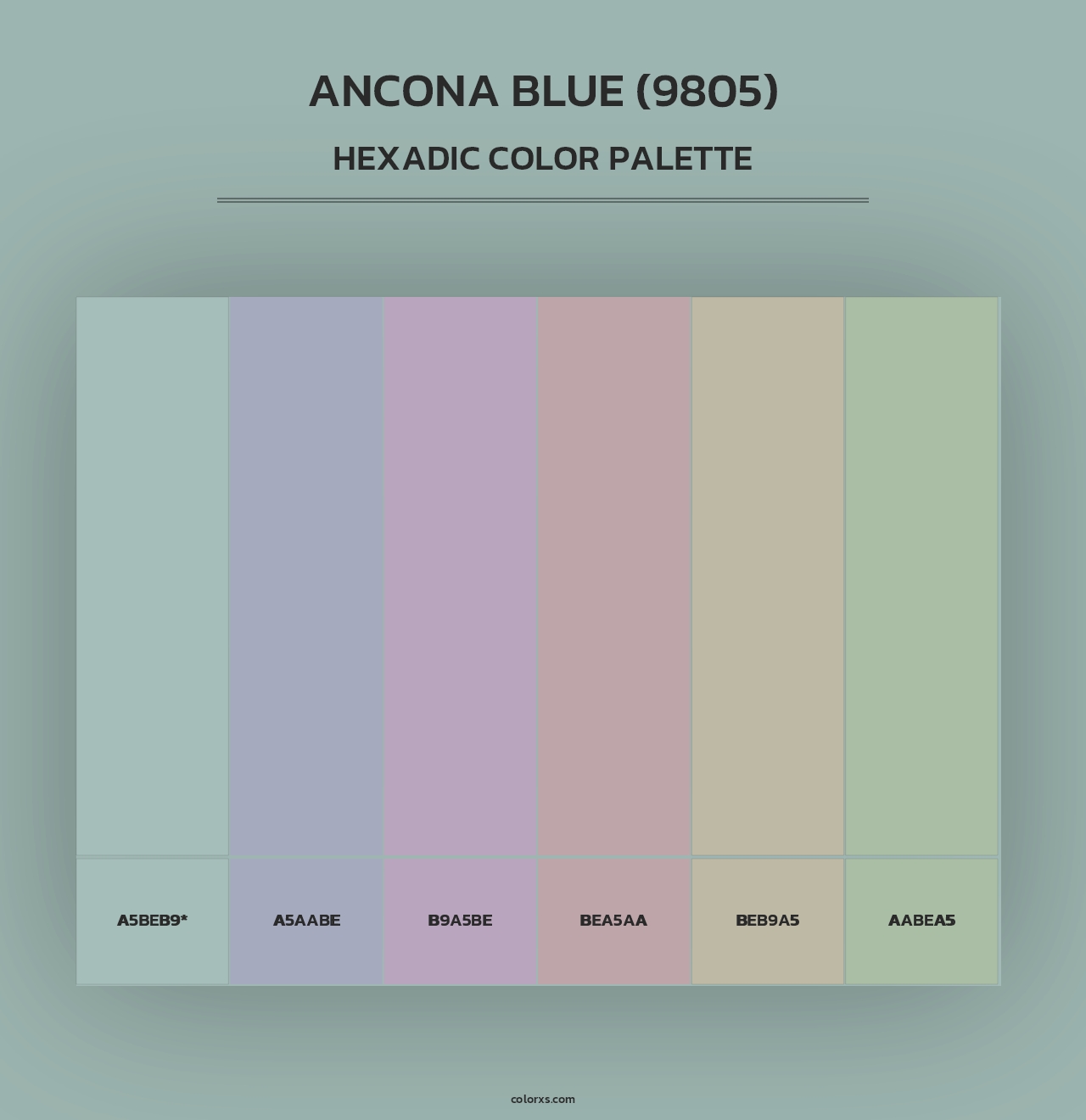 Ancona Blue (9805) - Hexadic Color Palette