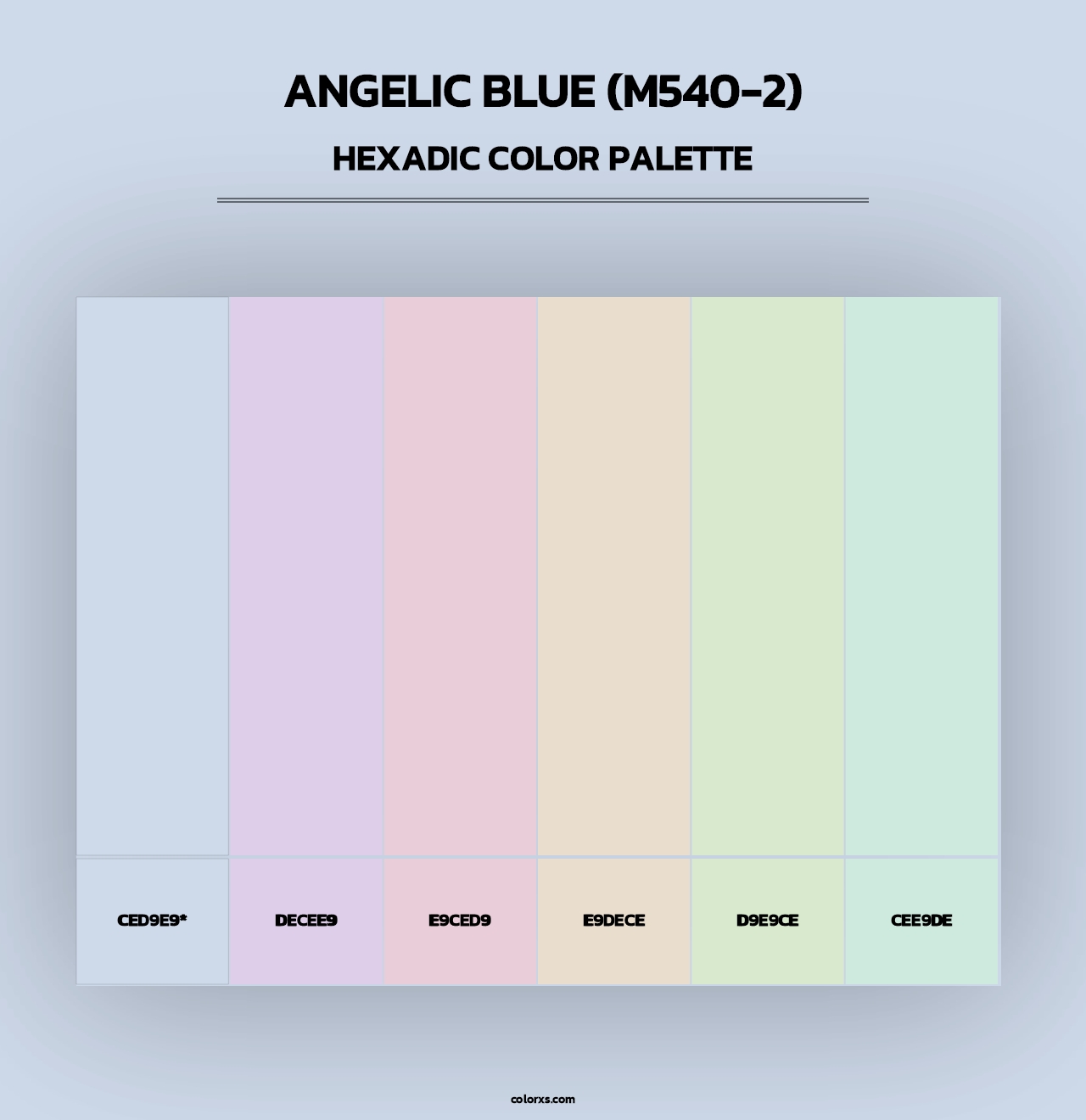 Angelic Blue (M540-2) - Hexadic Color Palette