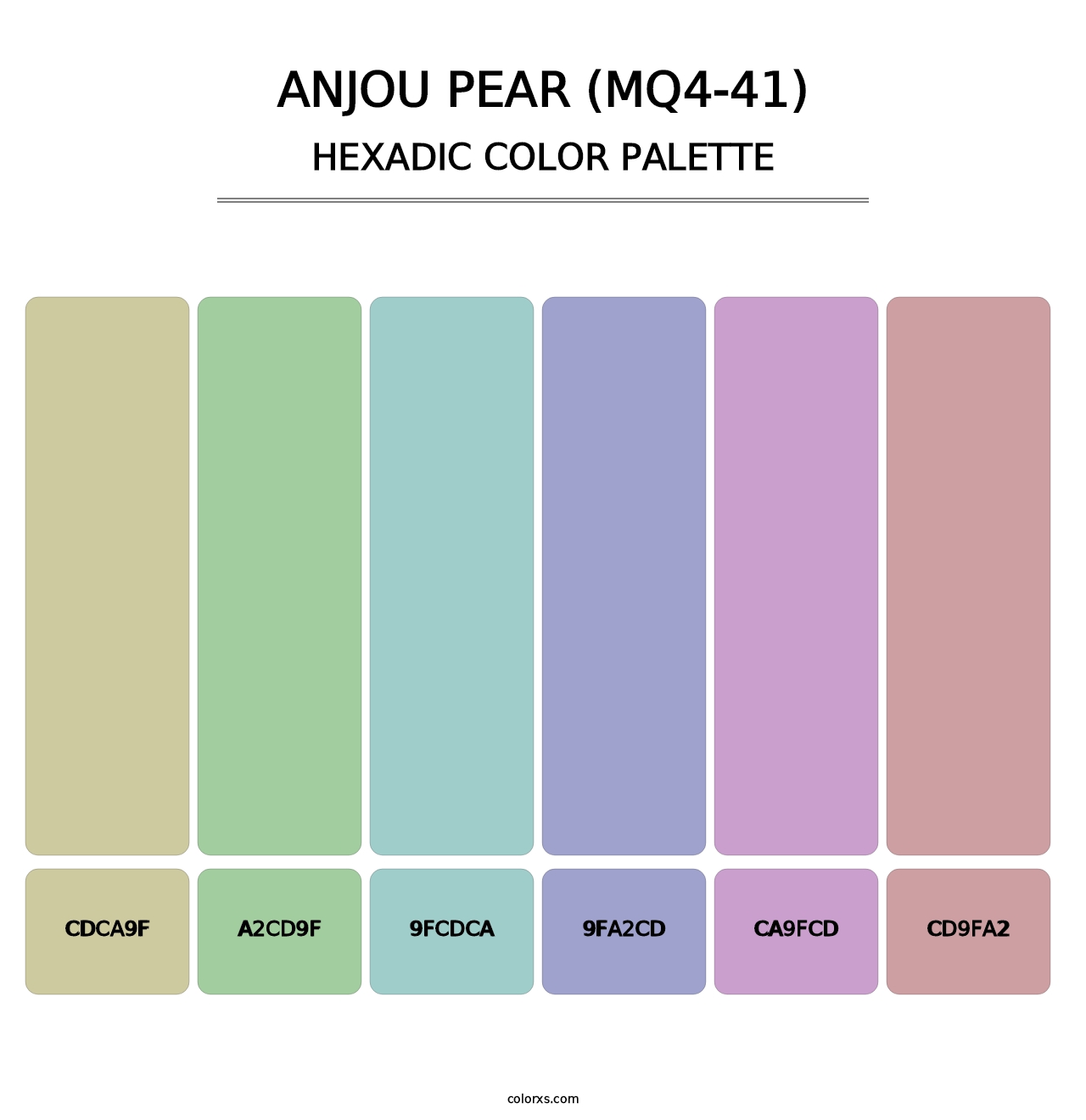 Anjou Pear (MQ4-41) - Hexadic Color Palette