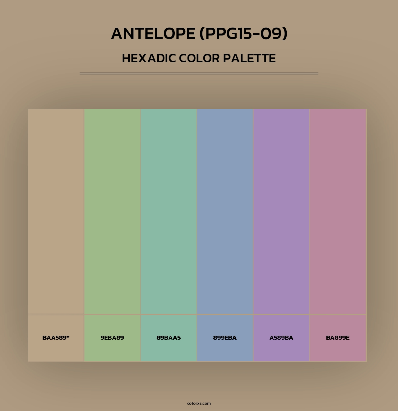 Antelope (PPG15-09) - Hexadic Color Palette