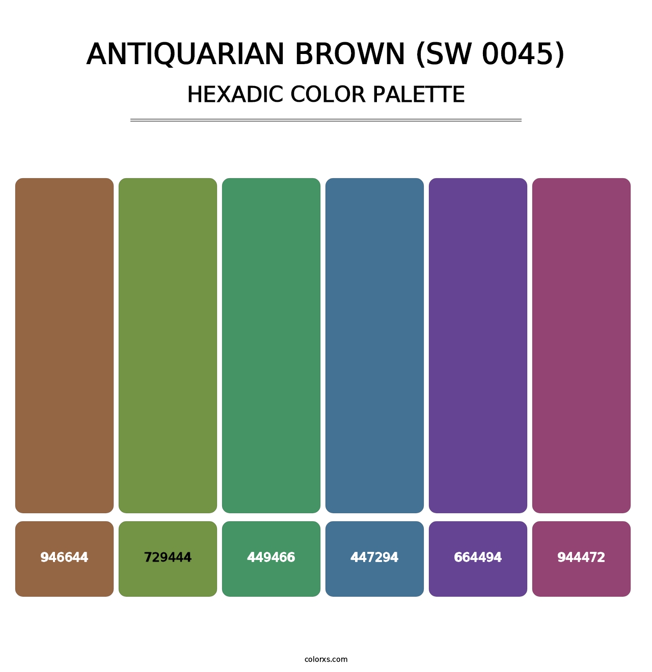 Antiquarian Brown (SW 0045) - Hexadic Color Palette