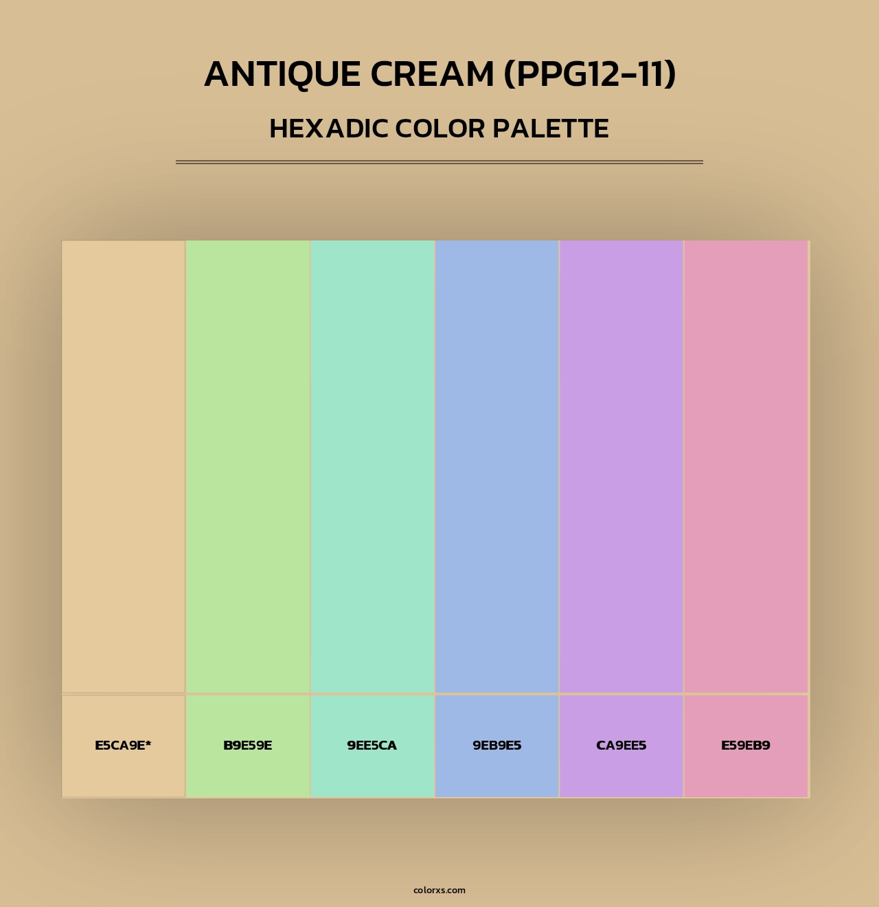 Antique Cream (PPG12-11) - Hexadic Color Palette