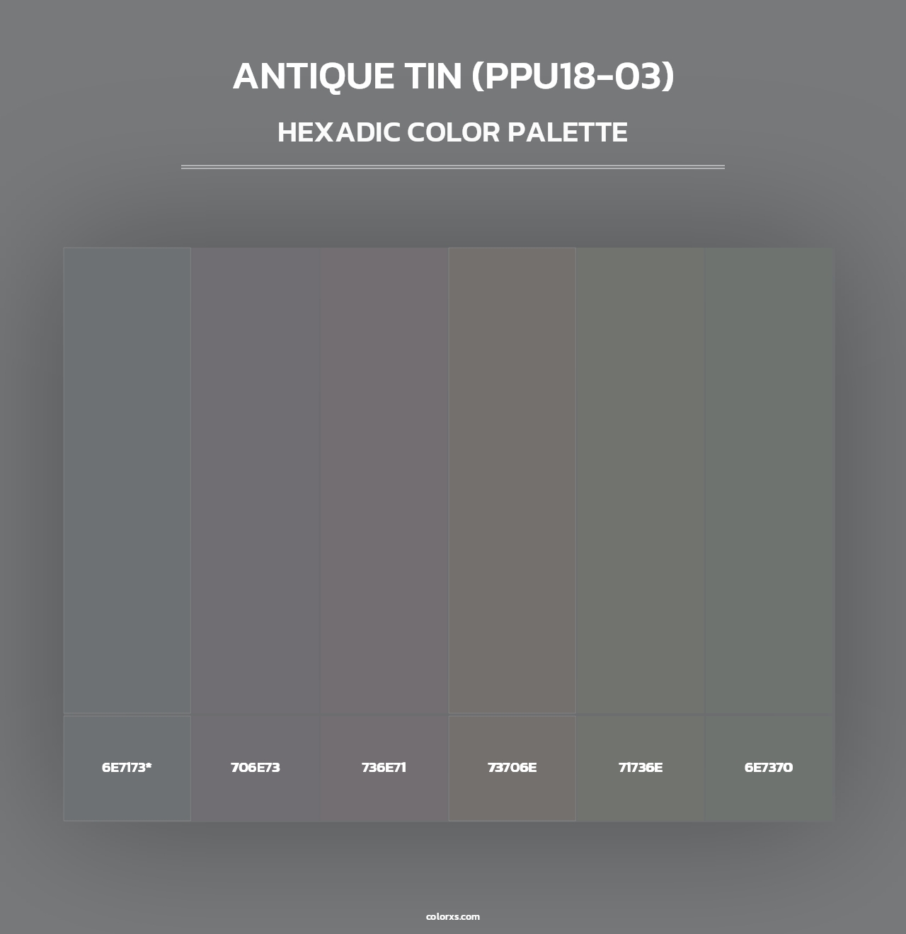 Antique Tin (PPU18-03) - Hexadic Color Palette