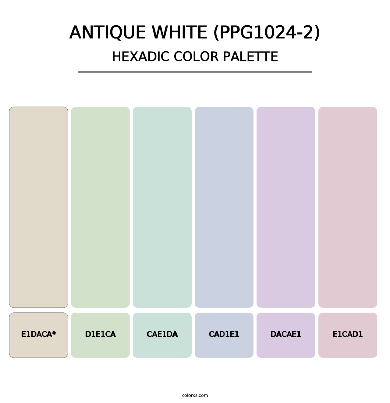 Antique White (PPG1024-2) - Hexadic Color Palette