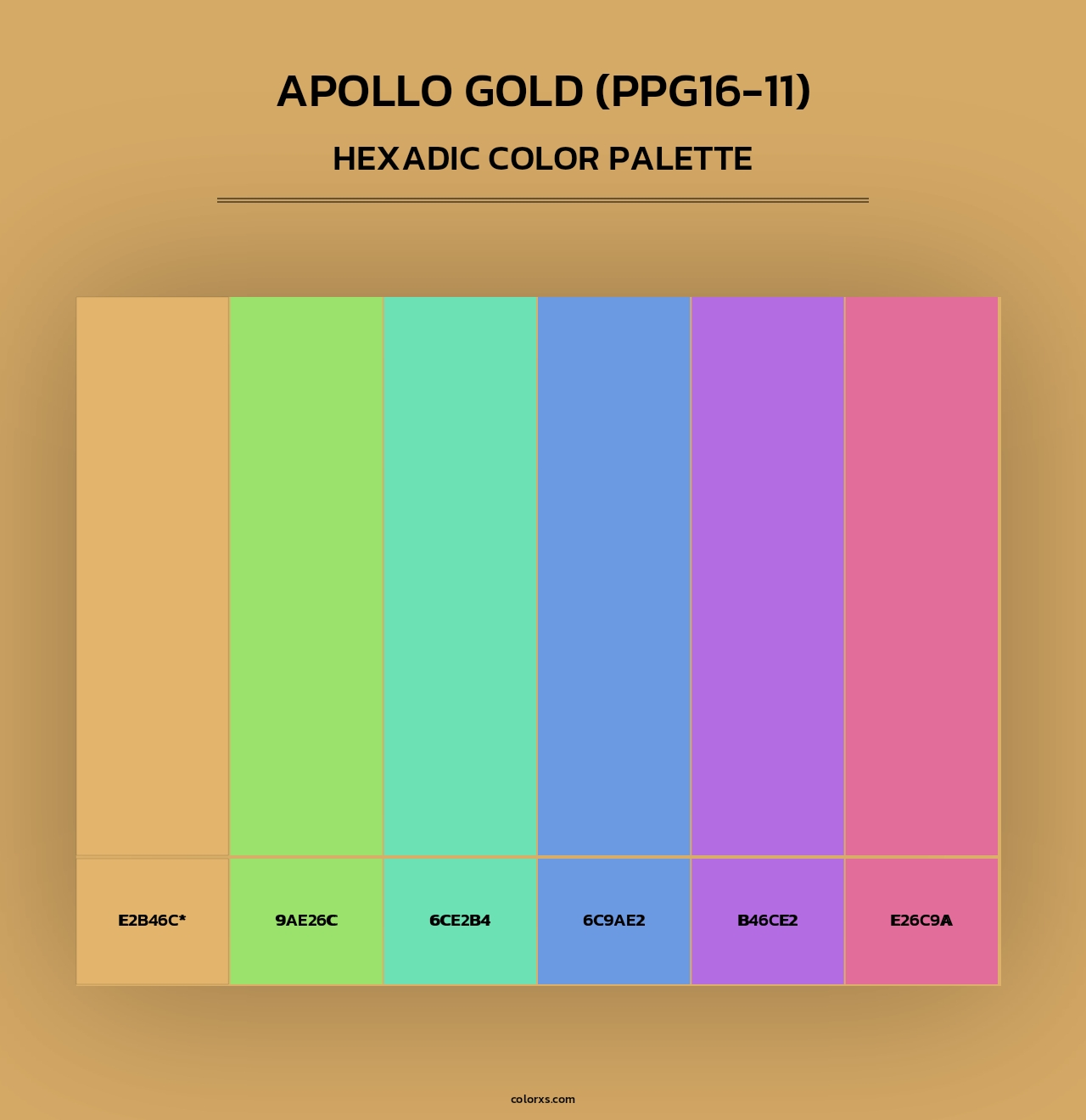 Apollo Gold (PPG16-11) - Hexadic Color Palette