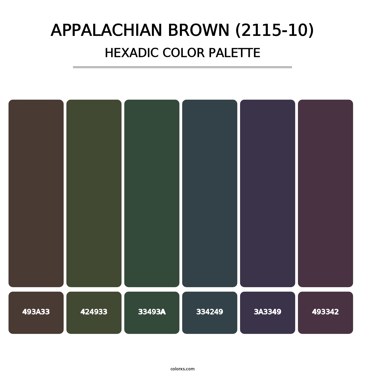Appalachian Brown (2115-10) - Hexadic Color Palette