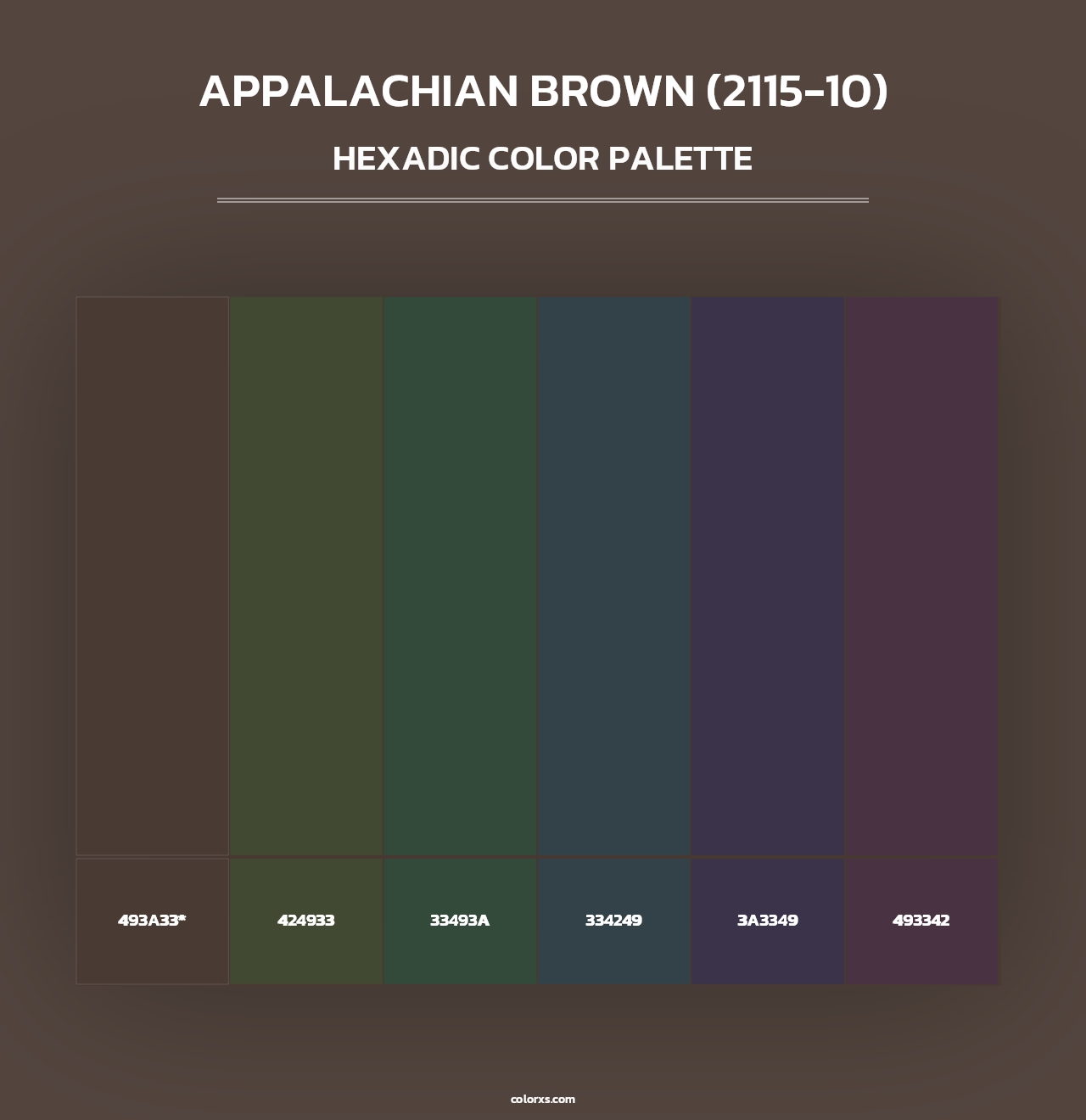Appalachian Brown (2115-10) - Hexadic Color Palette