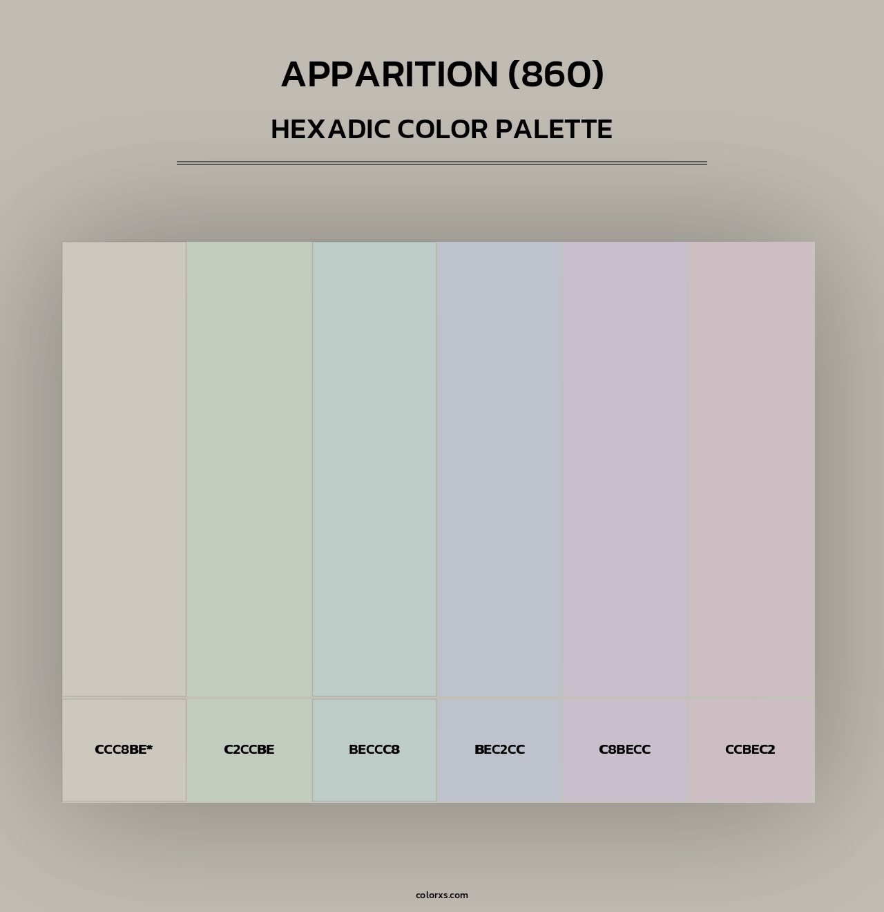 Apparition (860) - Hexadic Color Palette