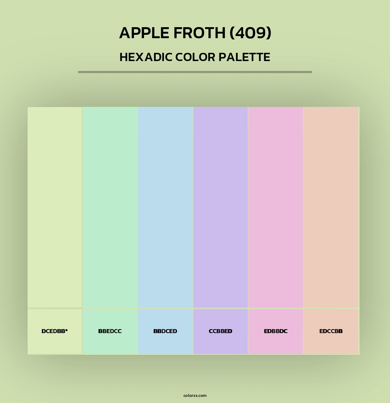 Apple Froth (409) - Hexadic Color Palette