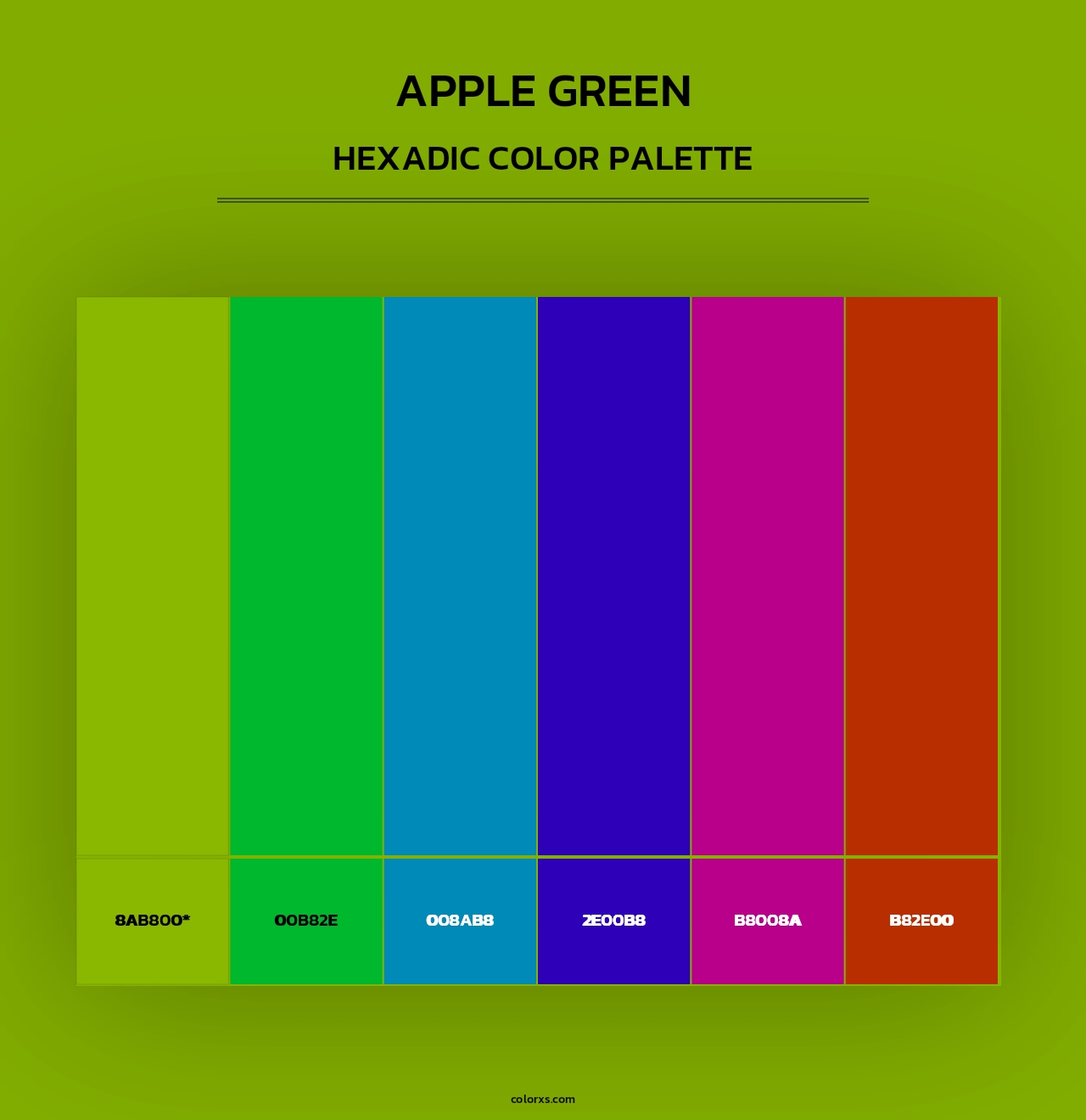 Apple Green - Hexadic Color Palette