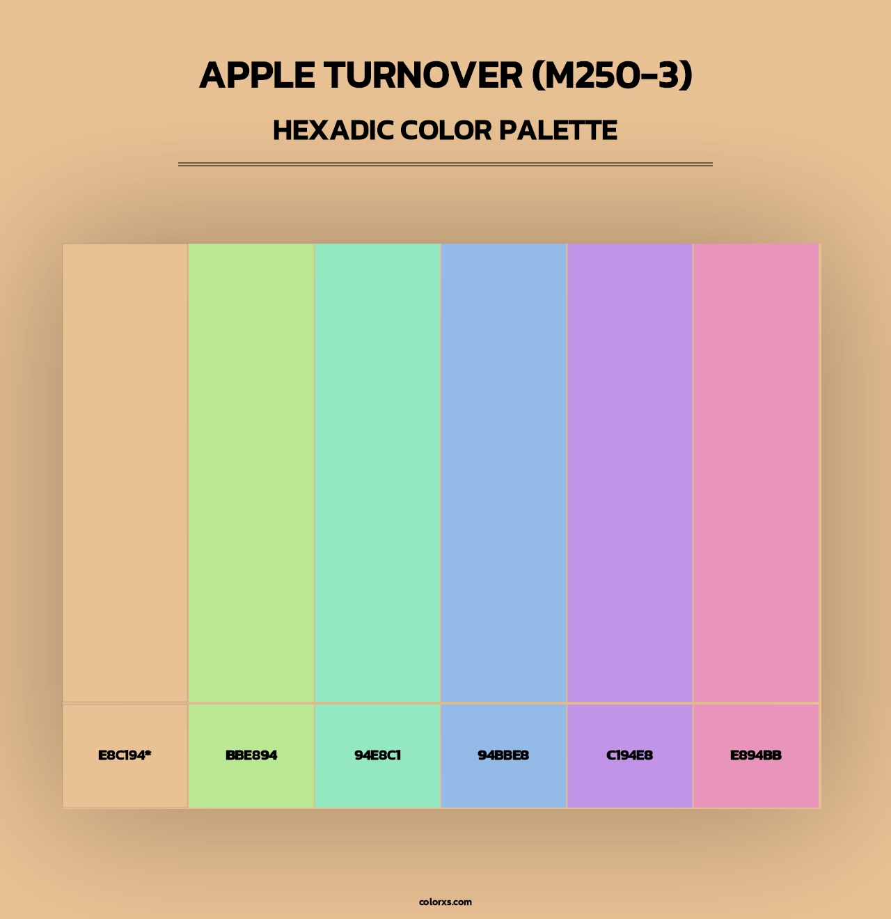 Apple Turnover (M250-3) - Hexadic Color Palette