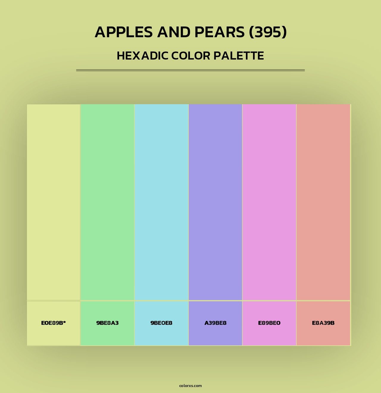 Apples and Pears (395) - Hexadic Color Palette