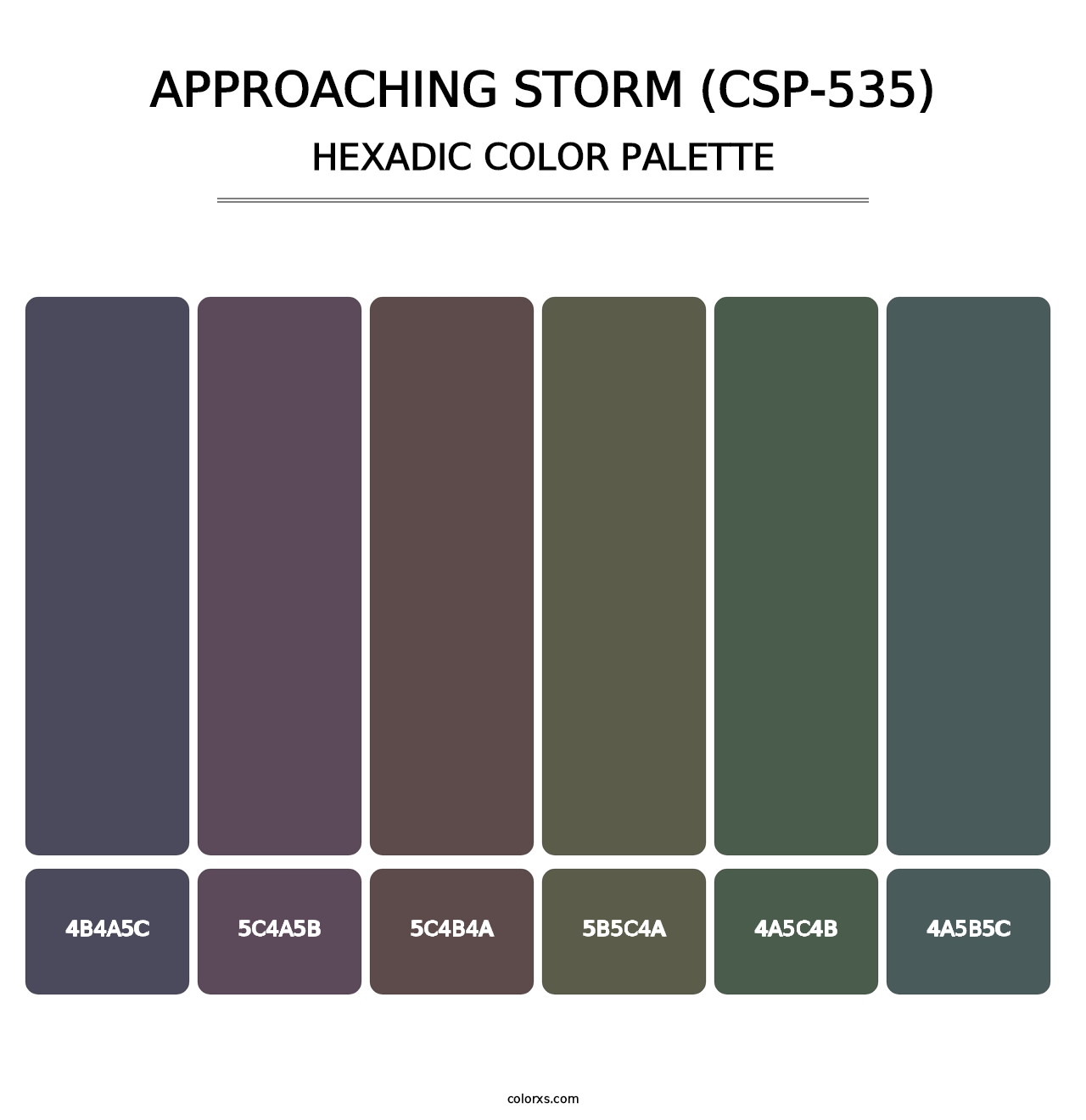 Approaching Storm (CSP-535) - Hexadic Color Palette