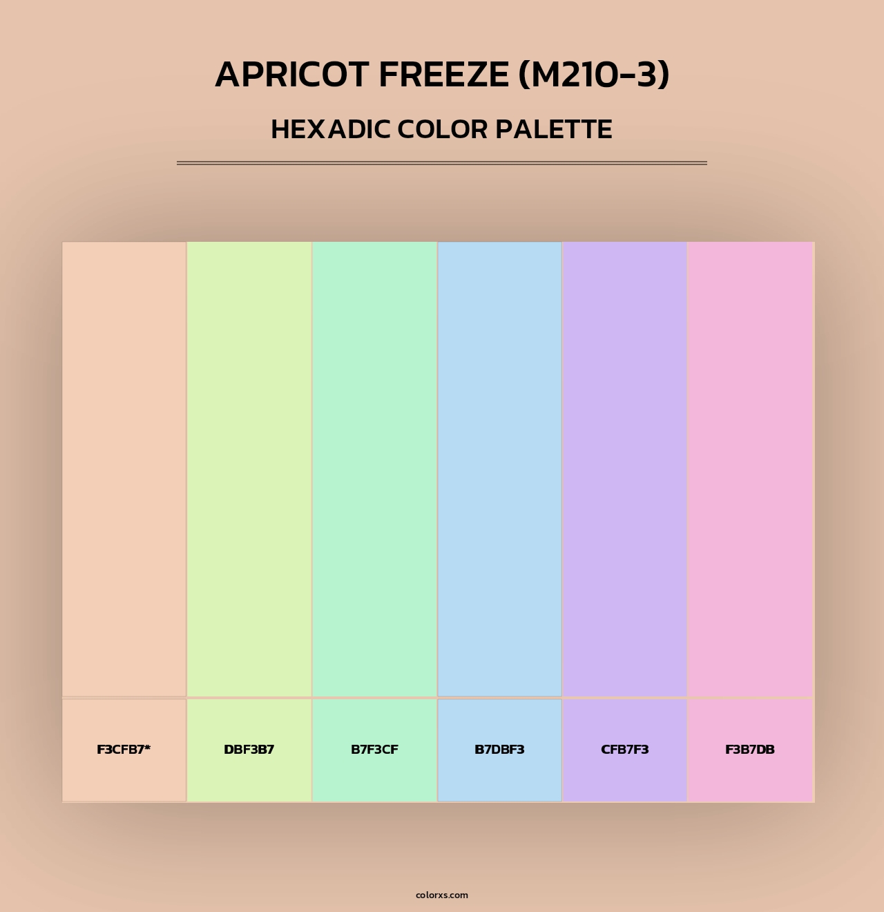 Apricot Freeze (M210-3) - Hexadic Color Palette
