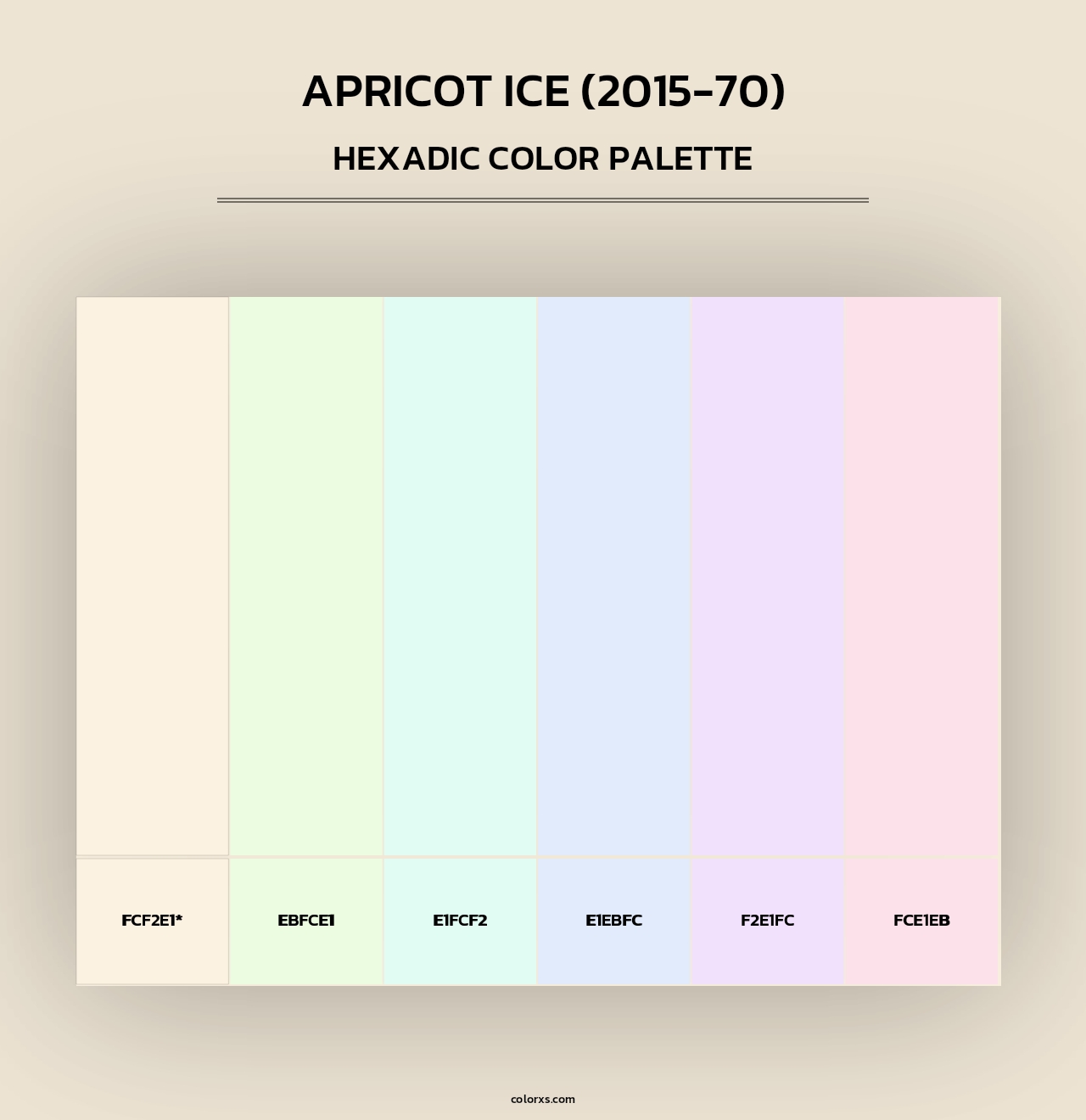 Apricot Ice (2015-70) - Hexadic Color Palette