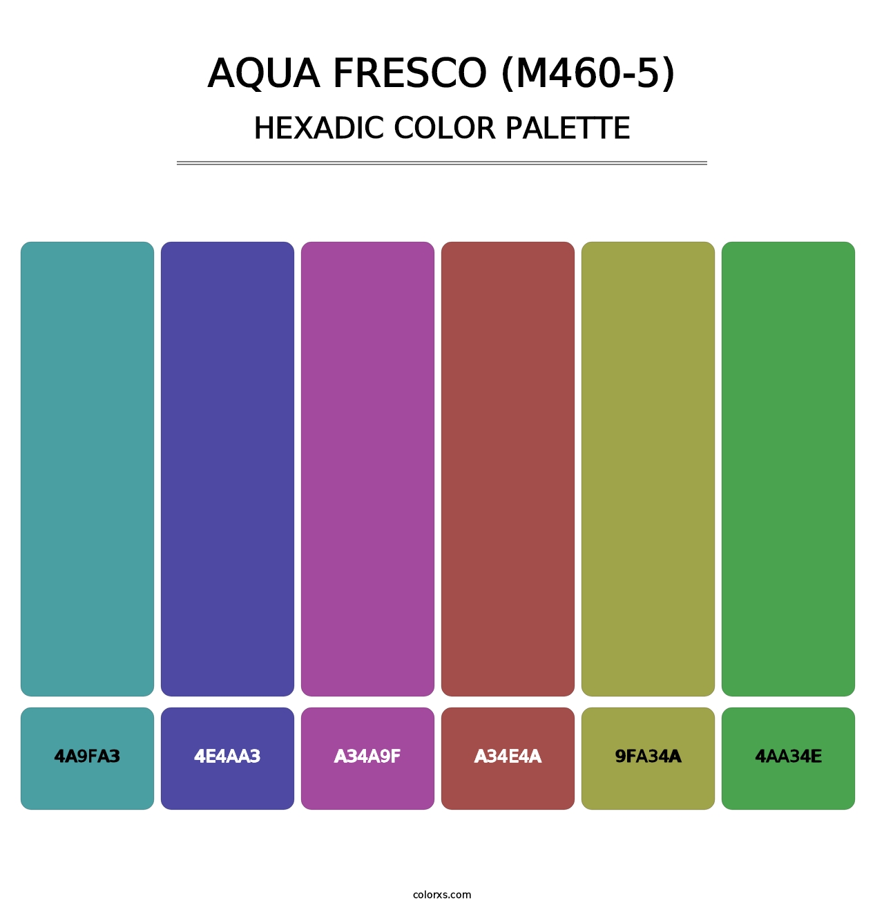 Aqua Fresco (M460-5) - Hexadic Color Palette
