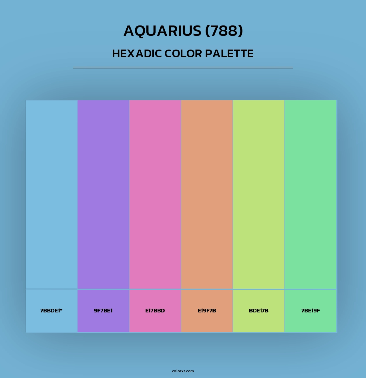 Aquarius (788) - Hexadic Color Palette