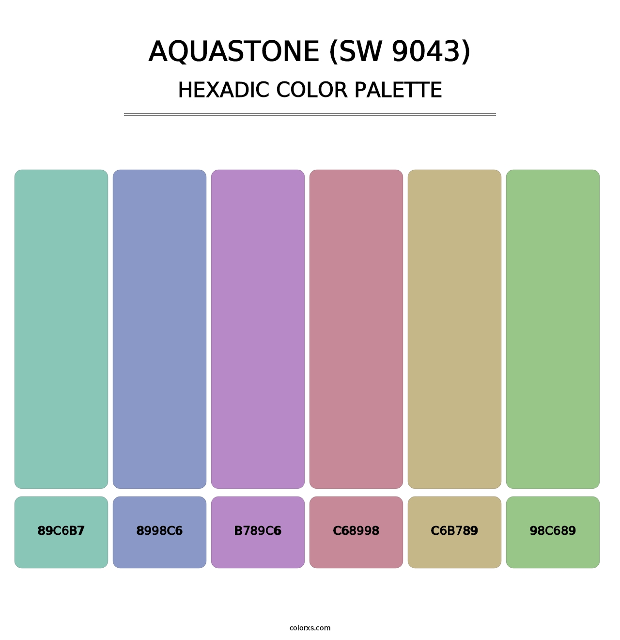 Aquastone (SW 9043) - Hexadic Color Palette