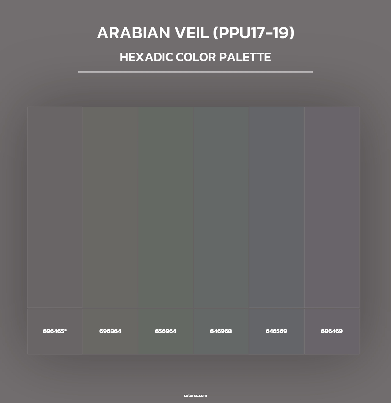 Arabian Veil (PPU17-19) - Hexadic Color Palette