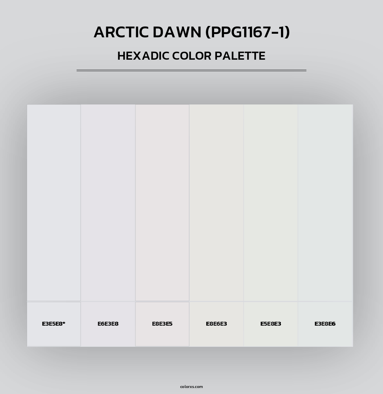 Arctic Dawn (PPG1167-1) - Hexadic Color Palette