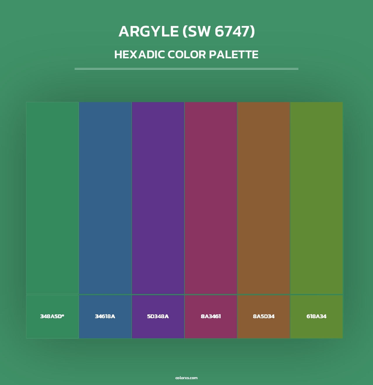 Argyle (SW 6747) - Hexadic Color Palette