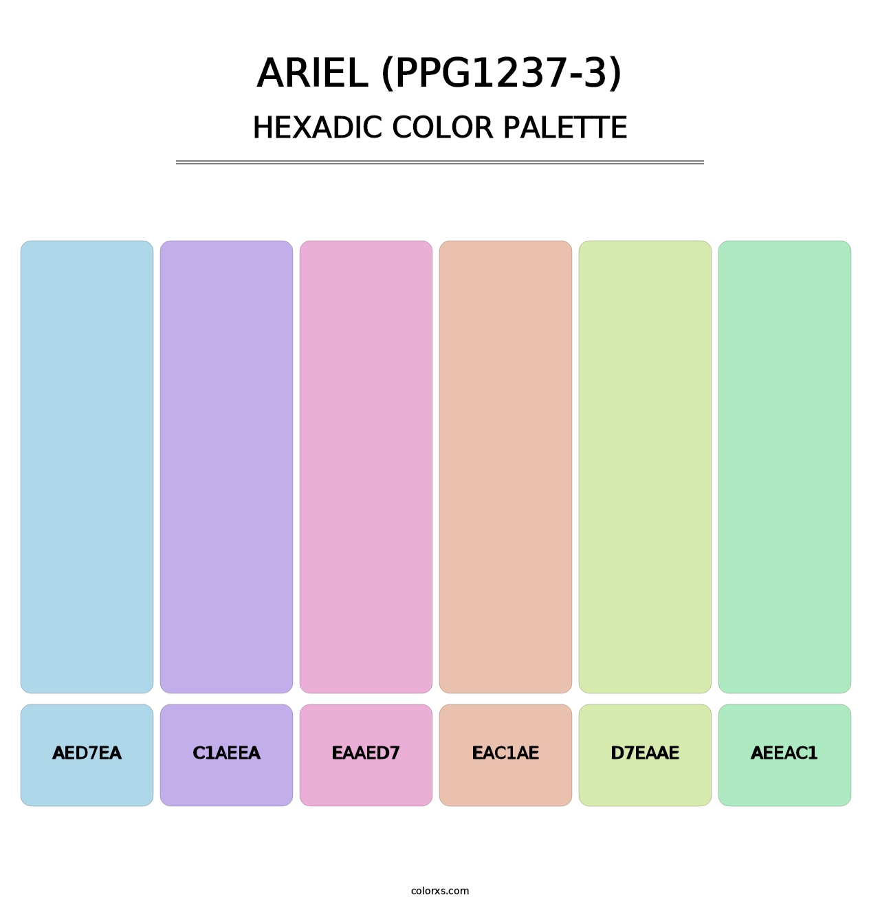 Ariel (PPG1237-3) - Hexadic Color Palette