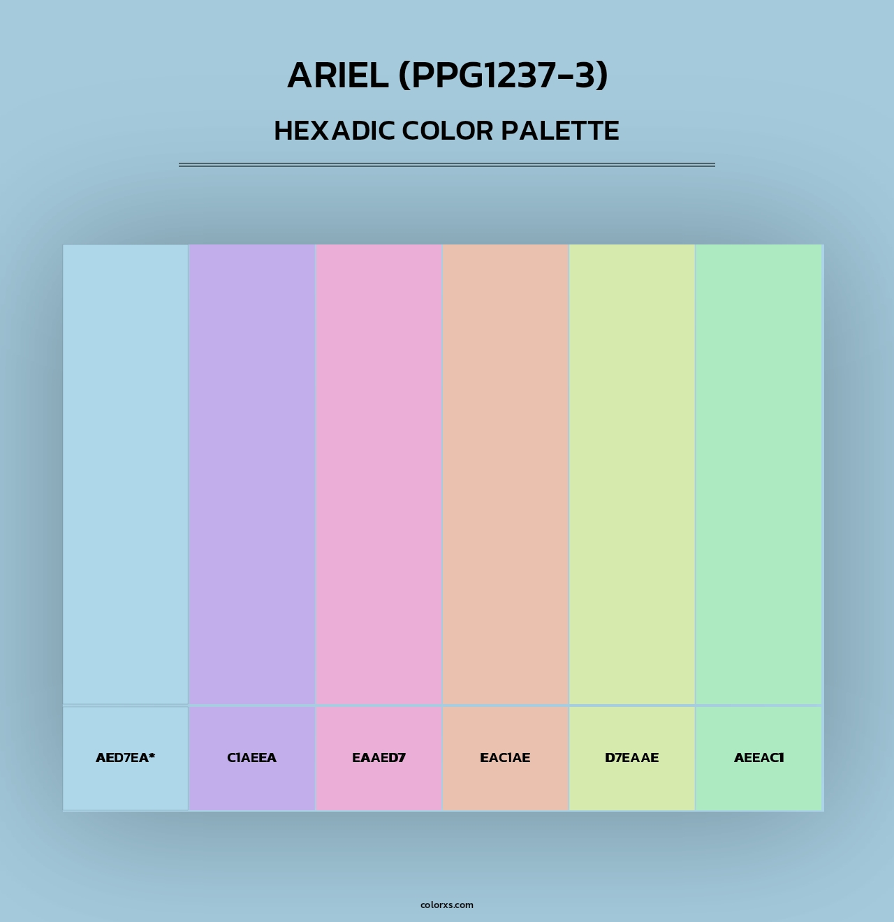 Ariel (PPG1237-3) - Hexadic Color Palette