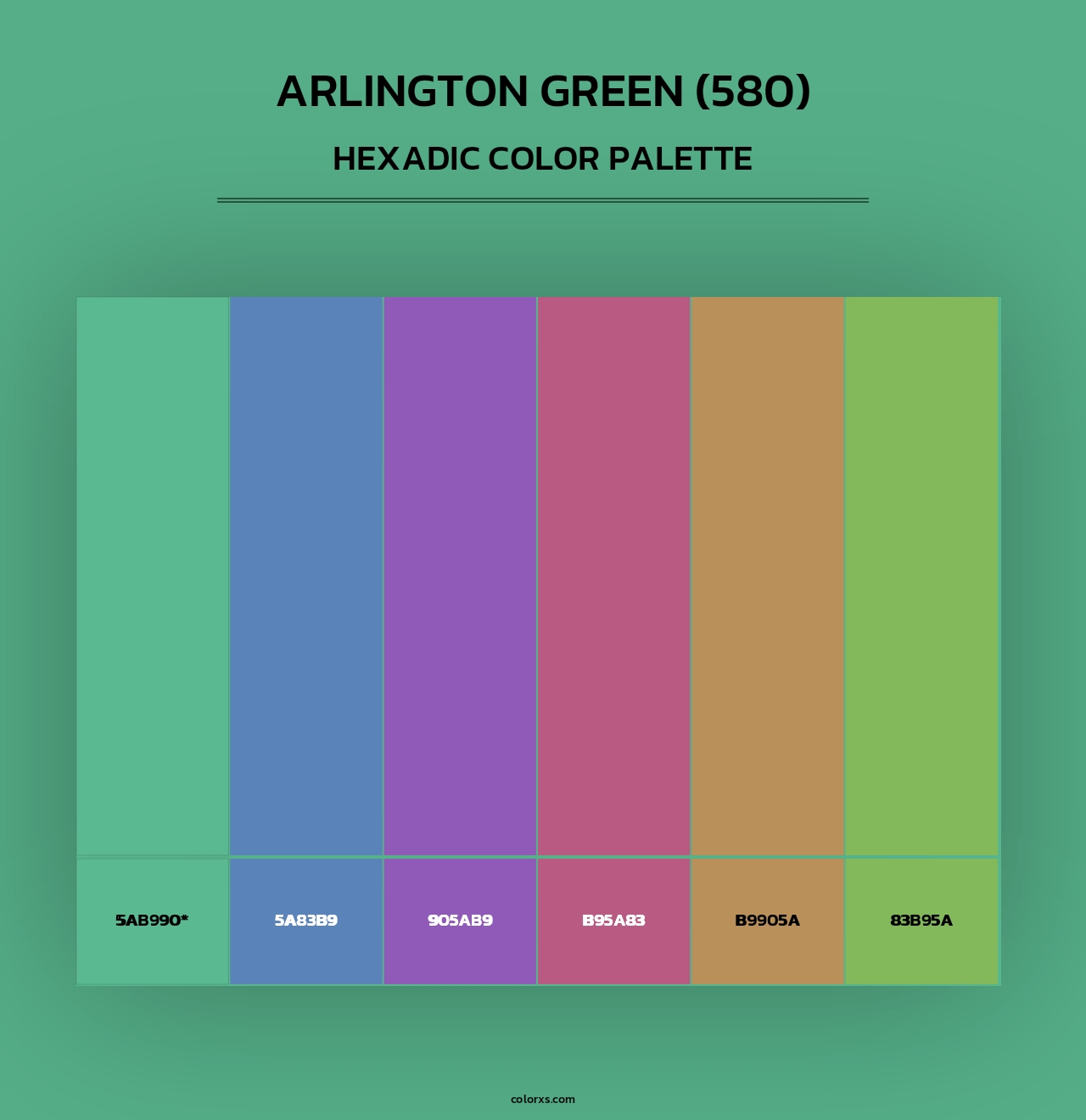 Arlington Green (580) - Hexadic Color Palette