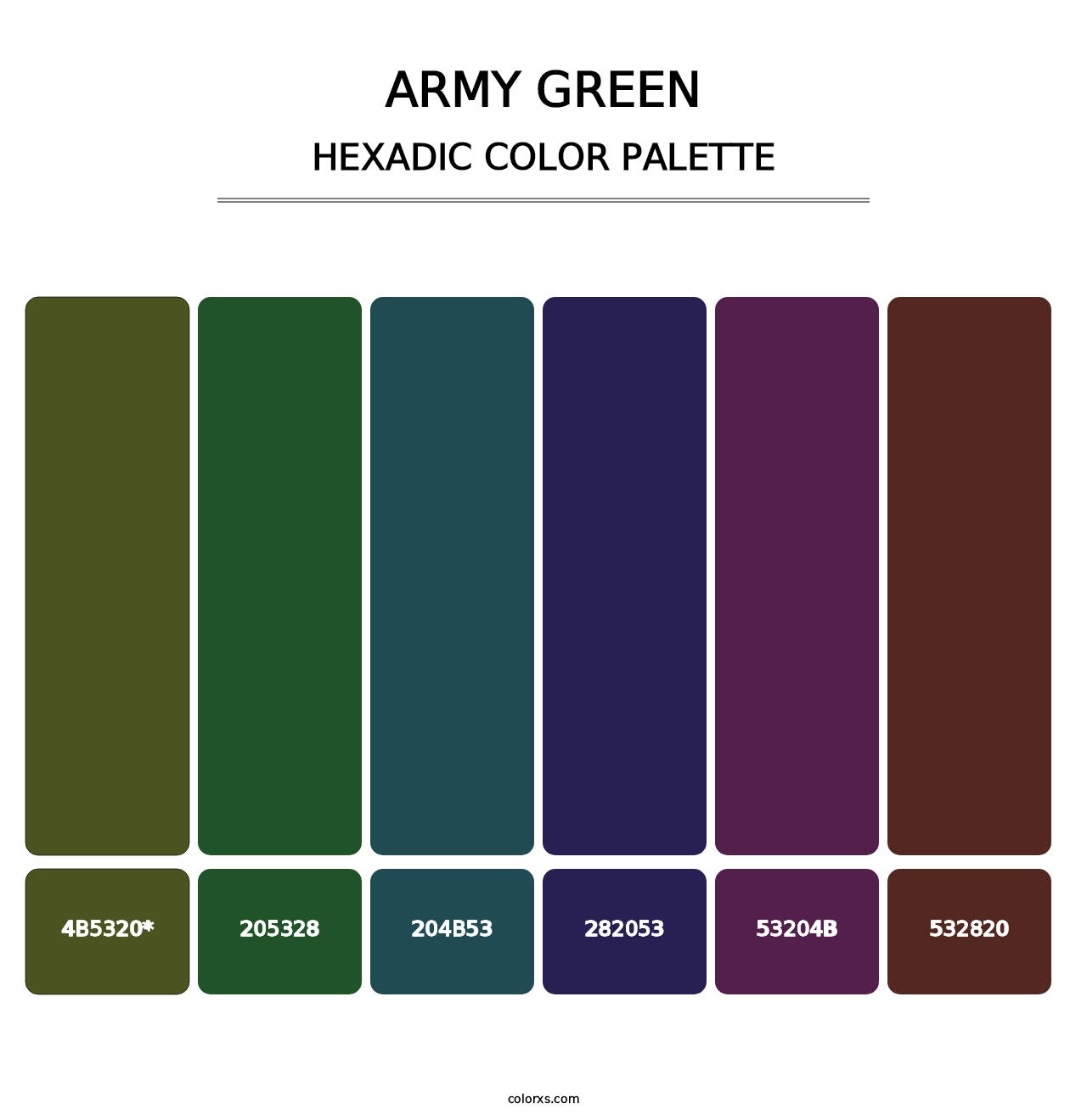 Army Green - Hexadic Color Palette