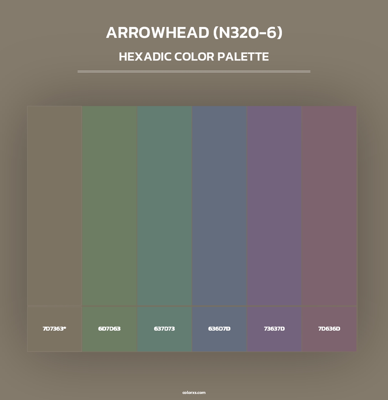 Arrowhead (N320-6) - Hexadic Color Palette