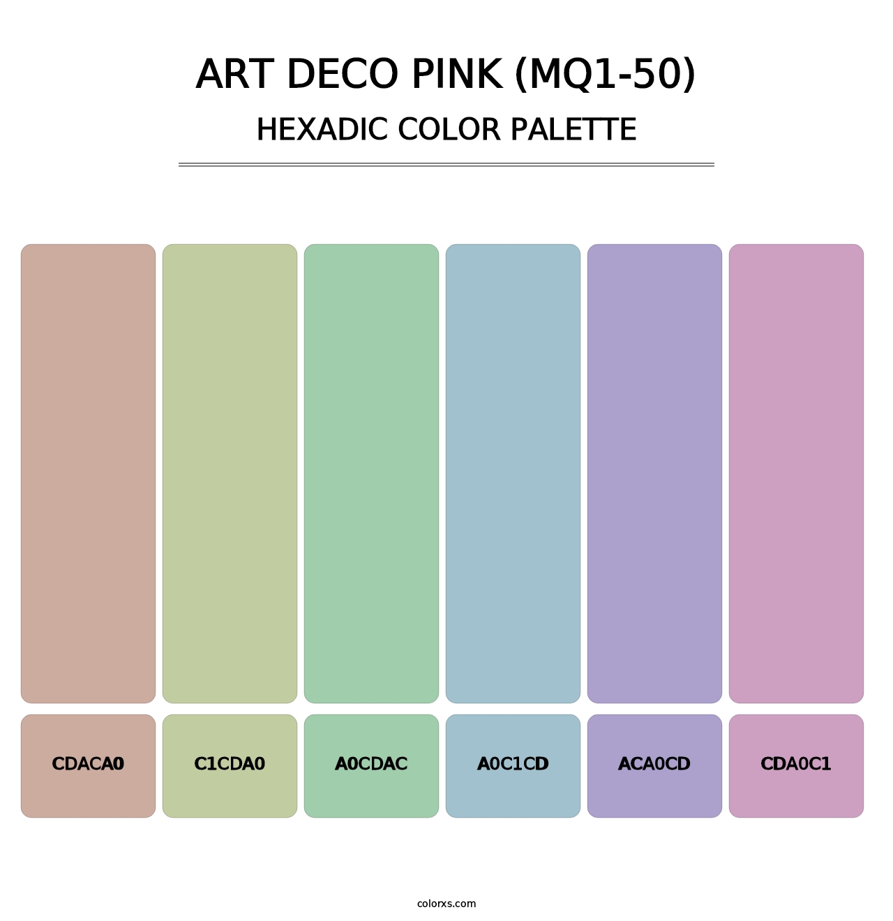 Art Deco Pink (MQ1-50) - Hexadic Color Palette