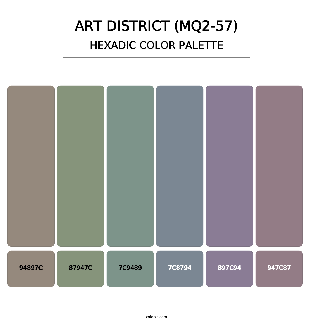 Art District (MQ2-57) - Hexadic Color Palette