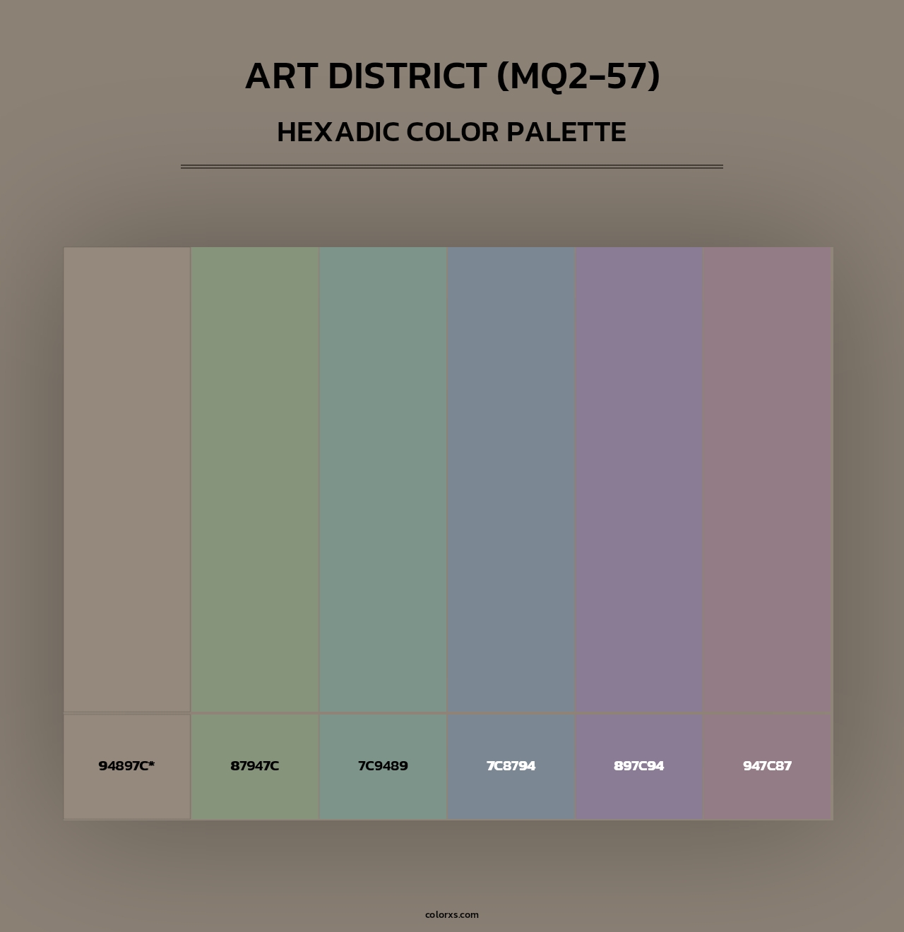 Art District (MQ2-57) - Hexadic Color Palette