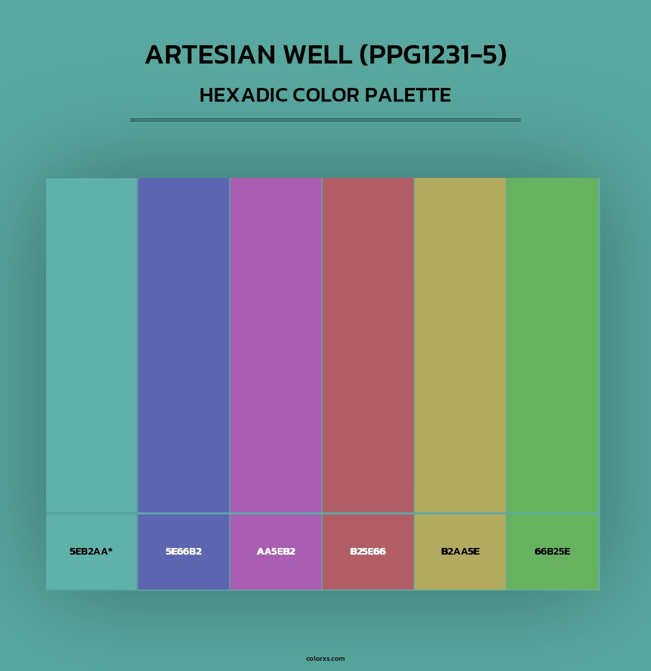 Artesian Well (PPG1231-5) - Hexadic Color Palette