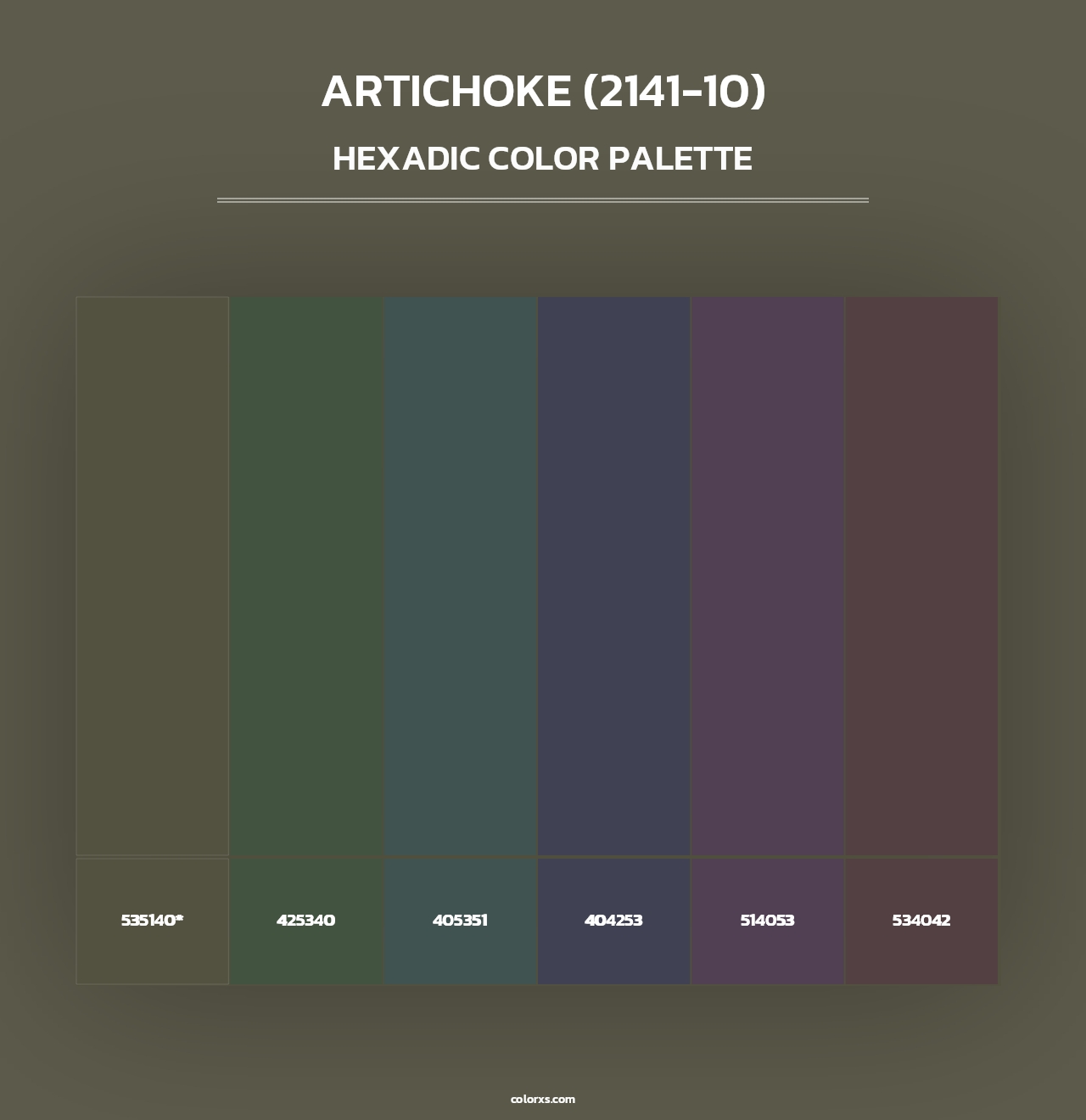 Artichoke (2141-10) - Hexadic Color Palette