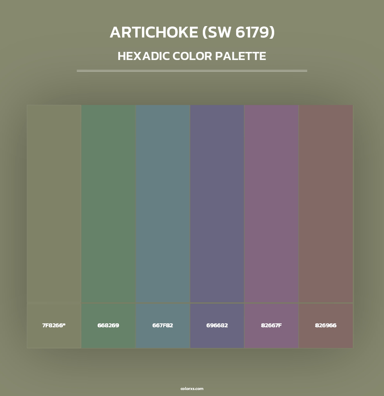 Artichoke (SW 6179) - Hexadic Color Palette