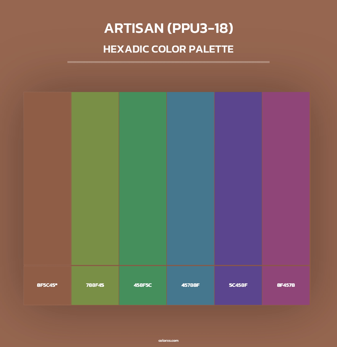 Artisan (PPU3-18) - Hexadic Color Palette