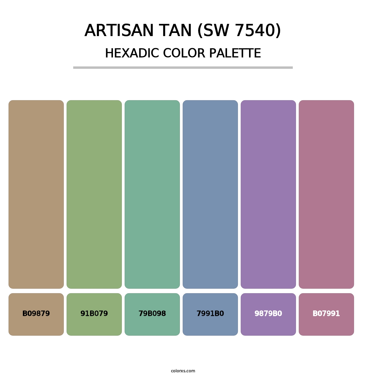 Artisan Tan (SW 7540) - Hexadic Color Palette