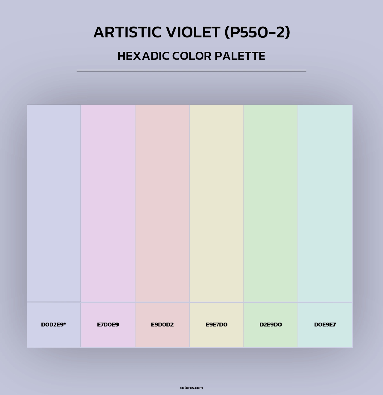 Artistic Violet (P550-2) - Hexadic Color Palette