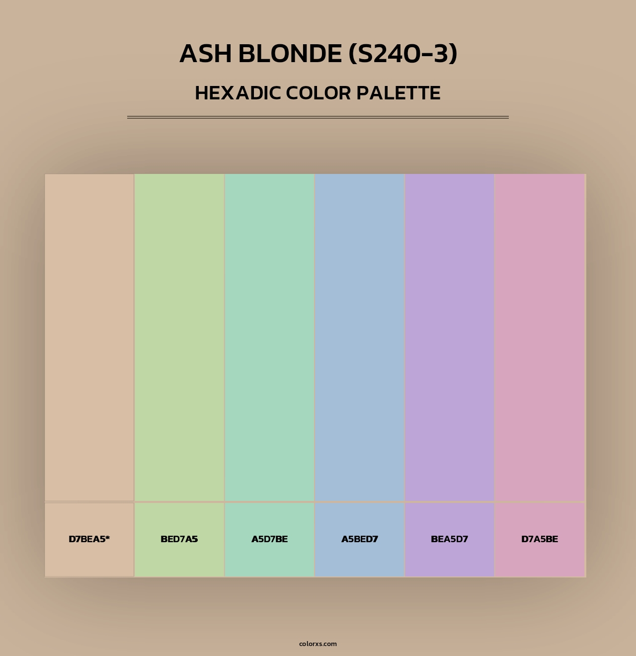 Ash Blonde (S240-3) - Hexadic Color Palette