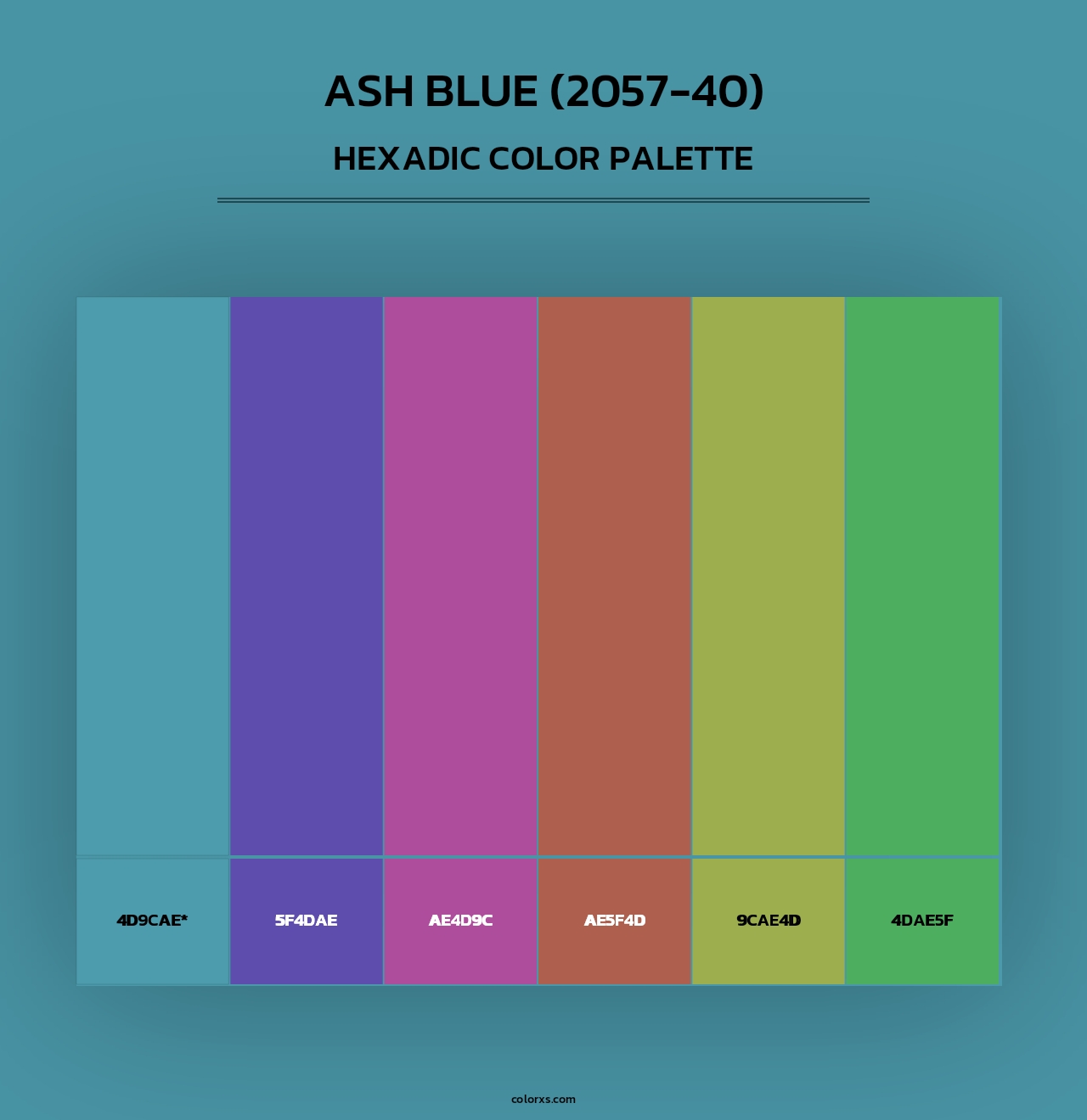 Ash Blue (2057-40) - Hexadic Color Palette